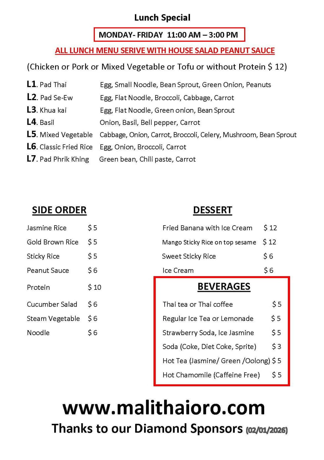 Menu page 15