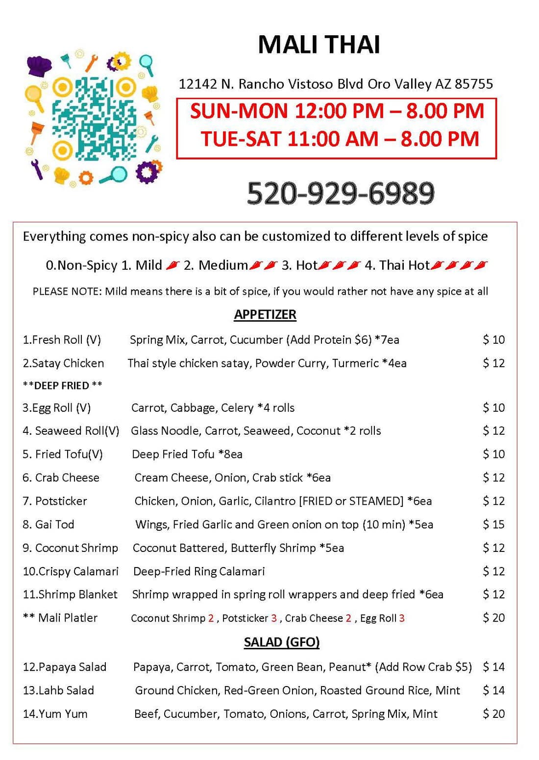 Menu page 16
